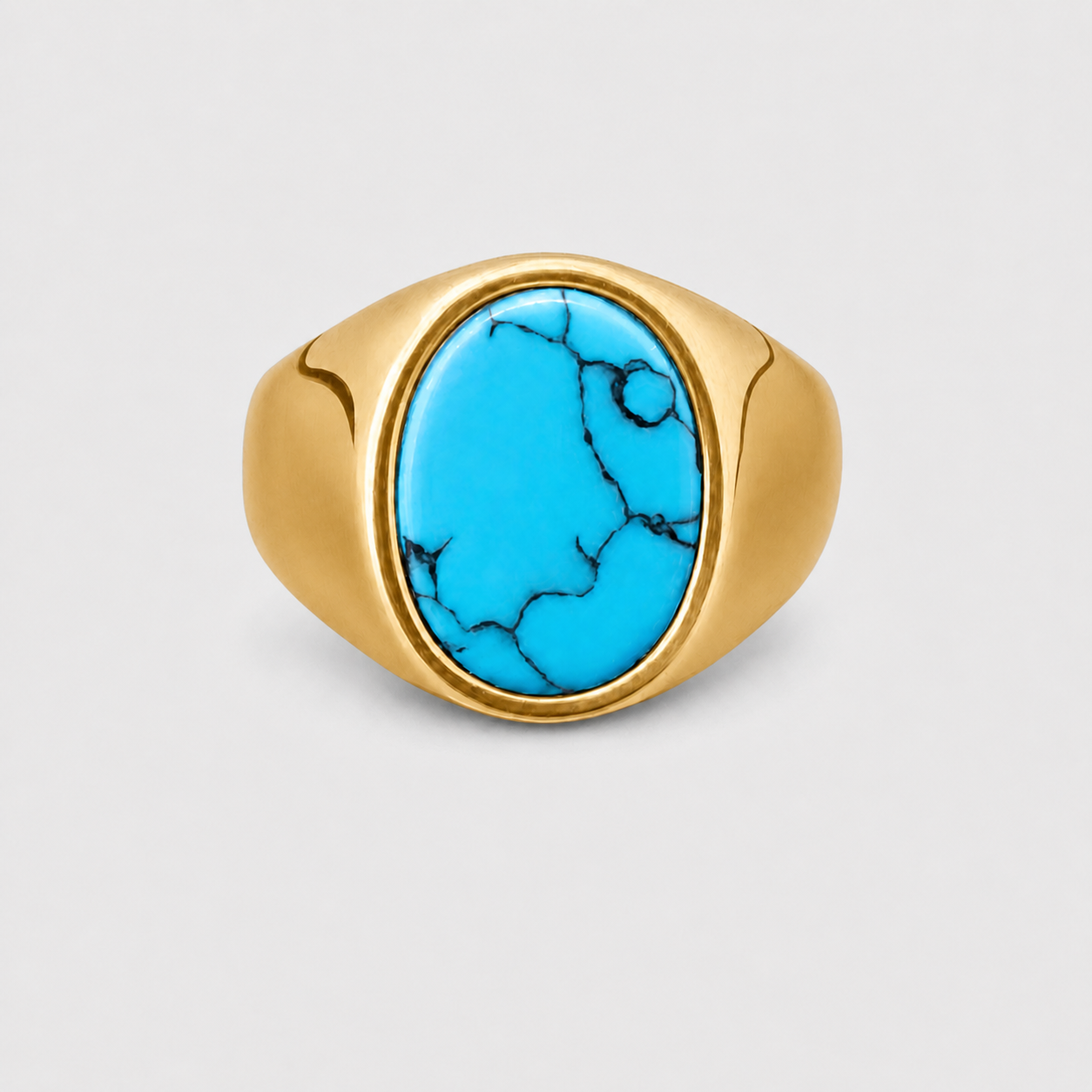 Turquoise Blue Signet Ring