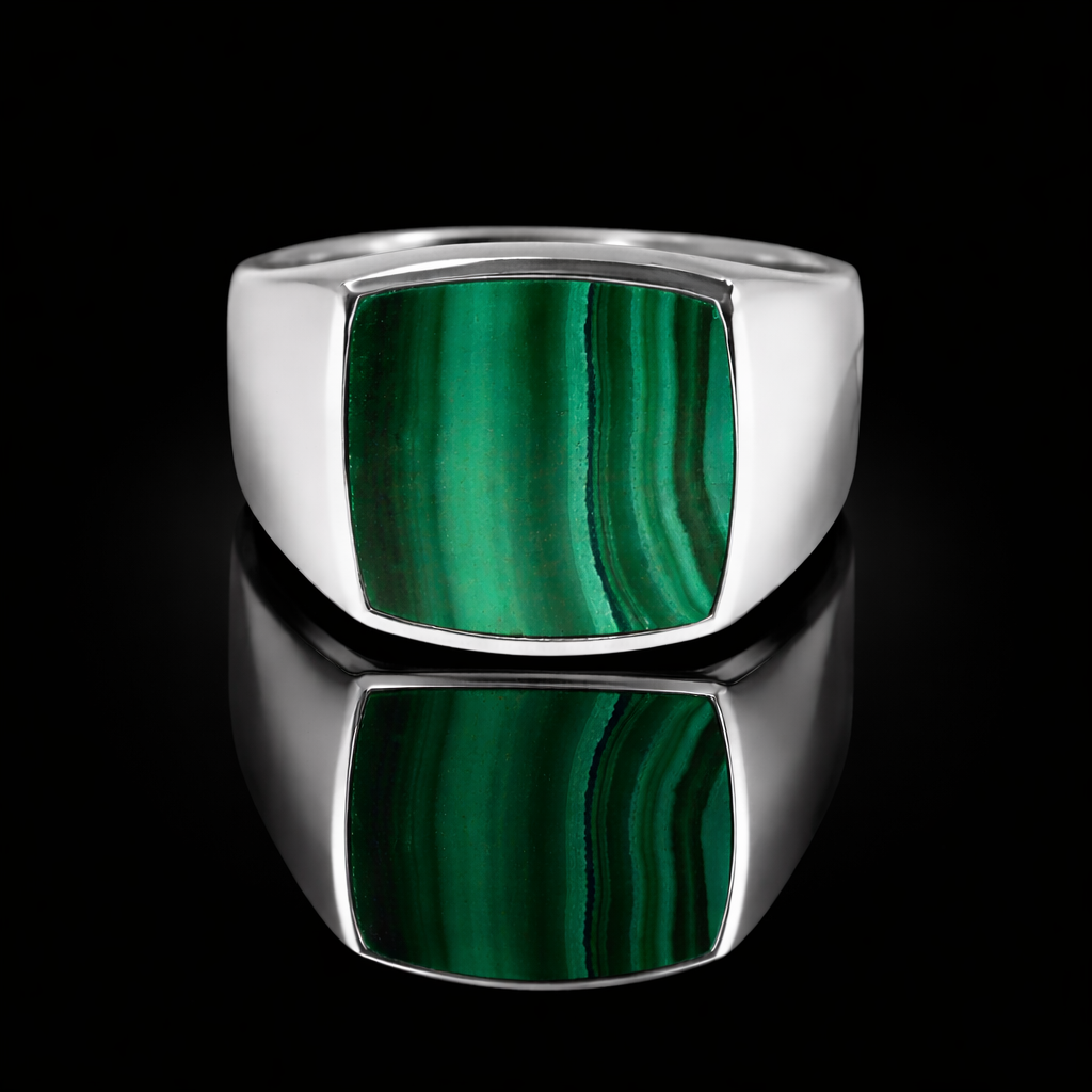 Malachite Square Ring