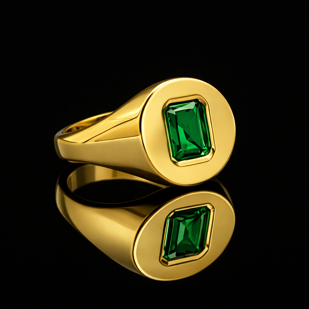 Emerald Signet Ring
