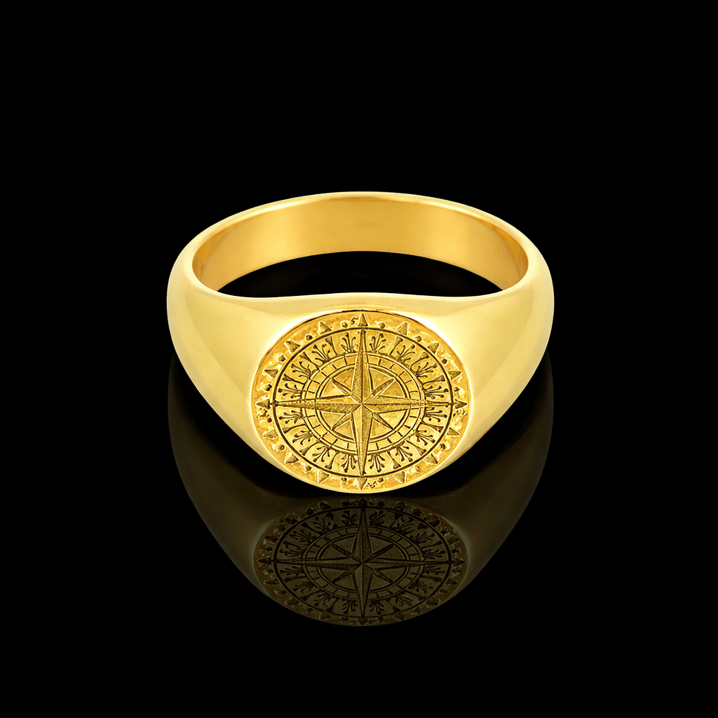 Compass Signet Ring