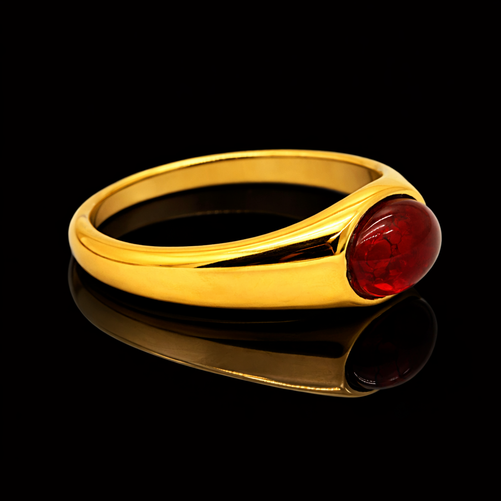 Oval Carnelian Pinky Ring