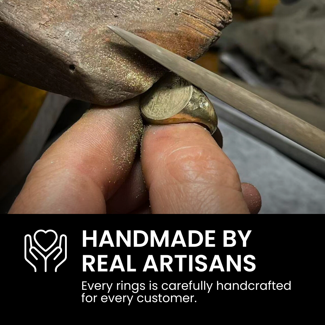 Personalized Gold Plated Signet Ring