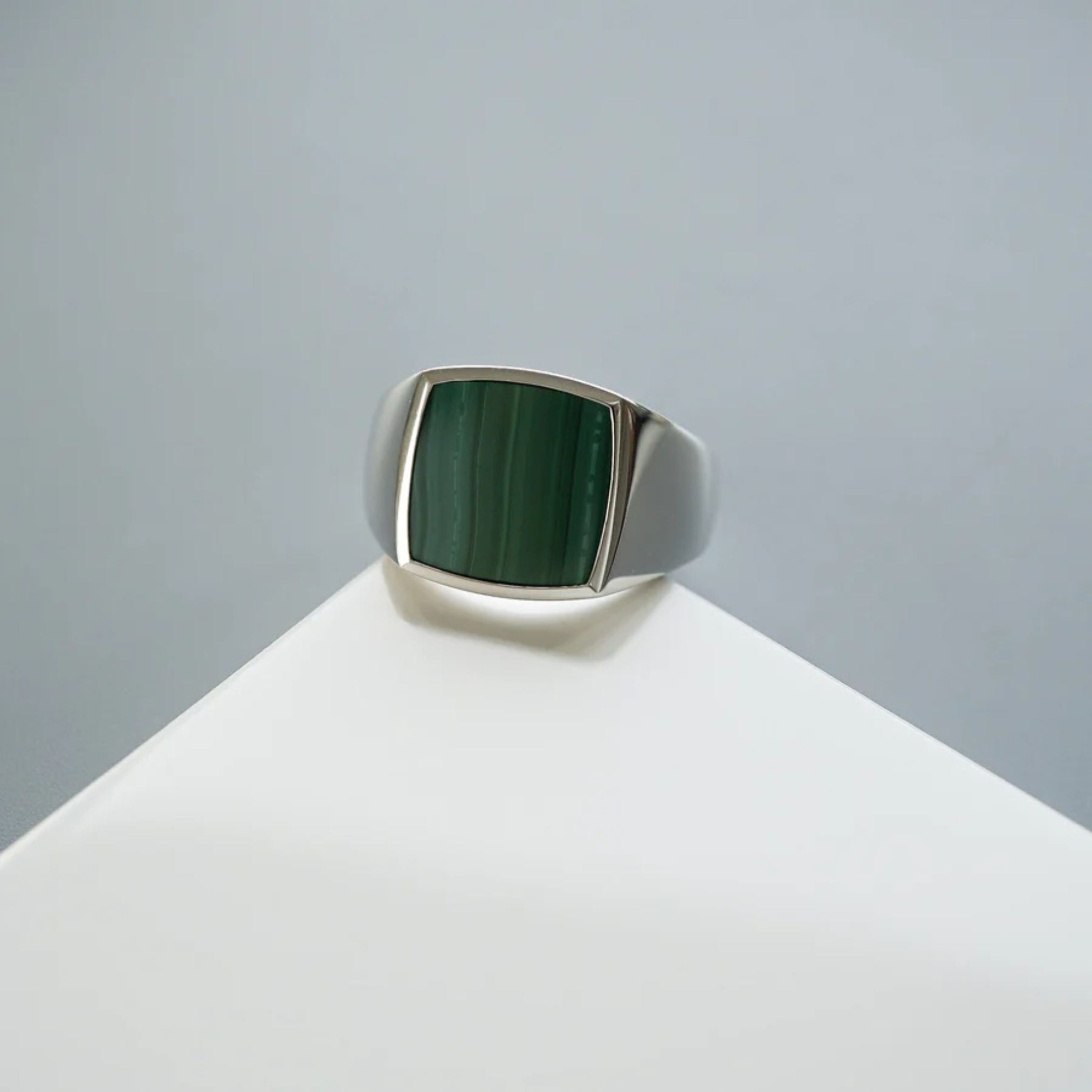 Malachite Square Ring