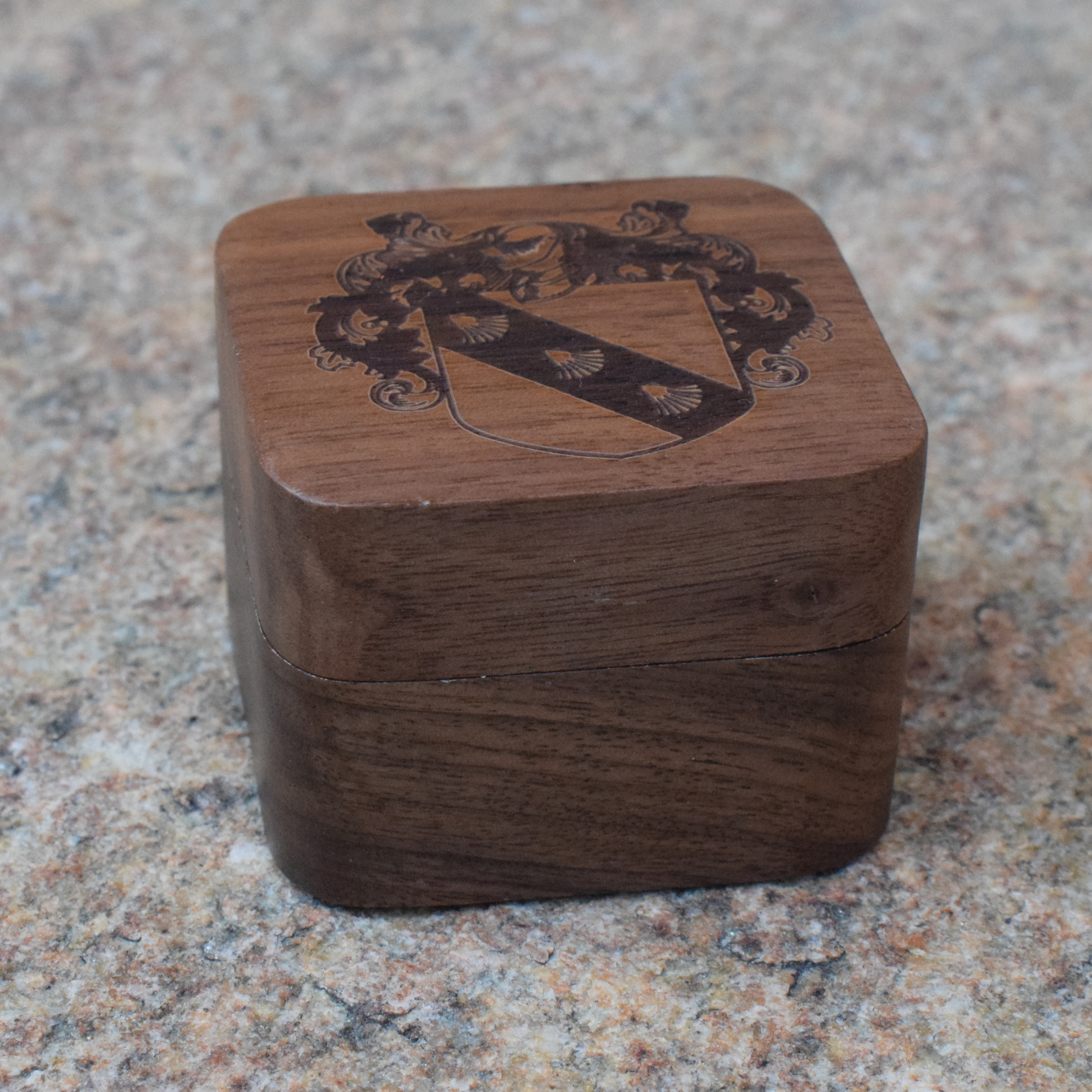 Caja de Anillo de Madera Personalizada