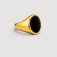 Black Onyx Signet Ring