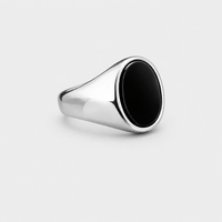 Black Onyx Signet Ring