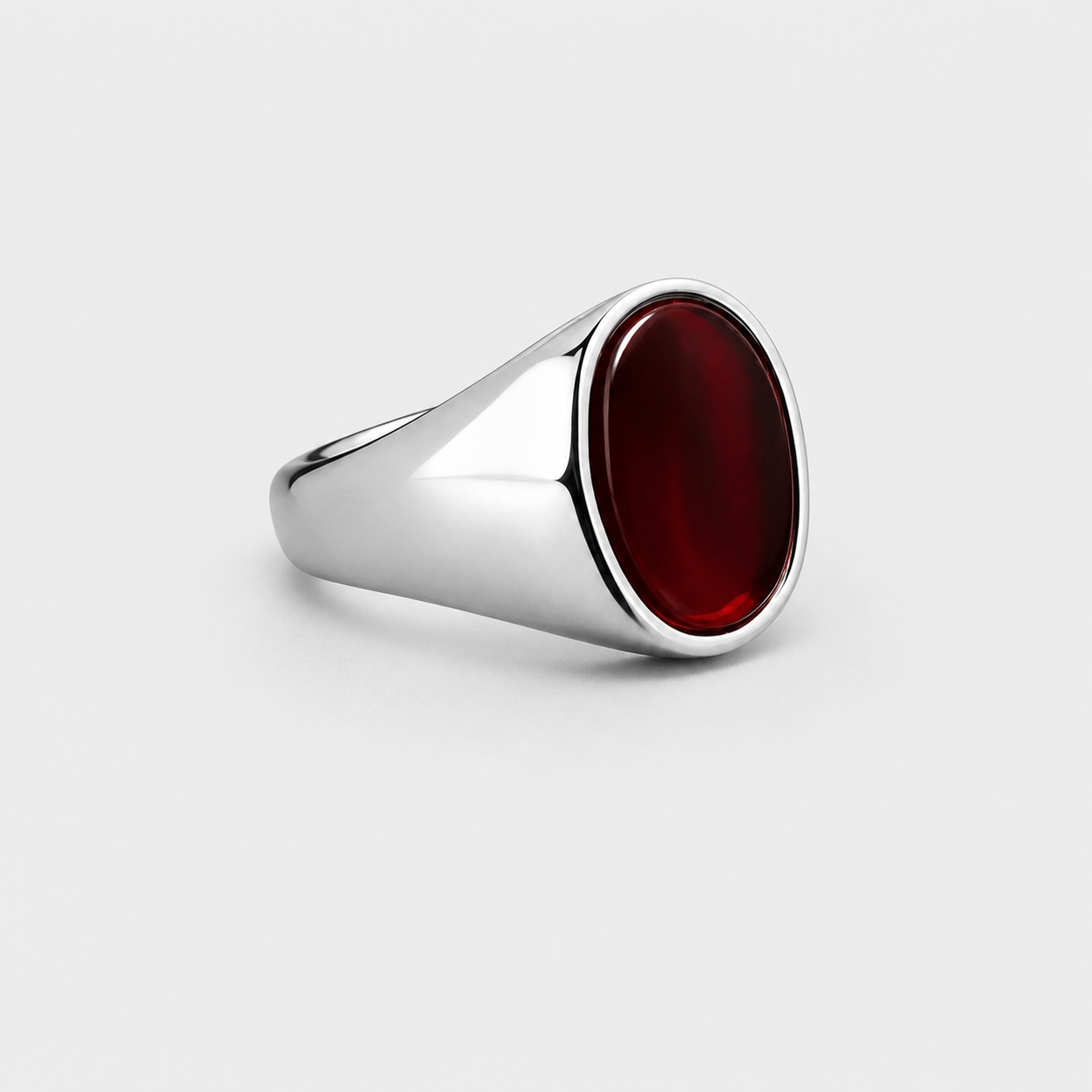 Anillo Sello de Cornalina