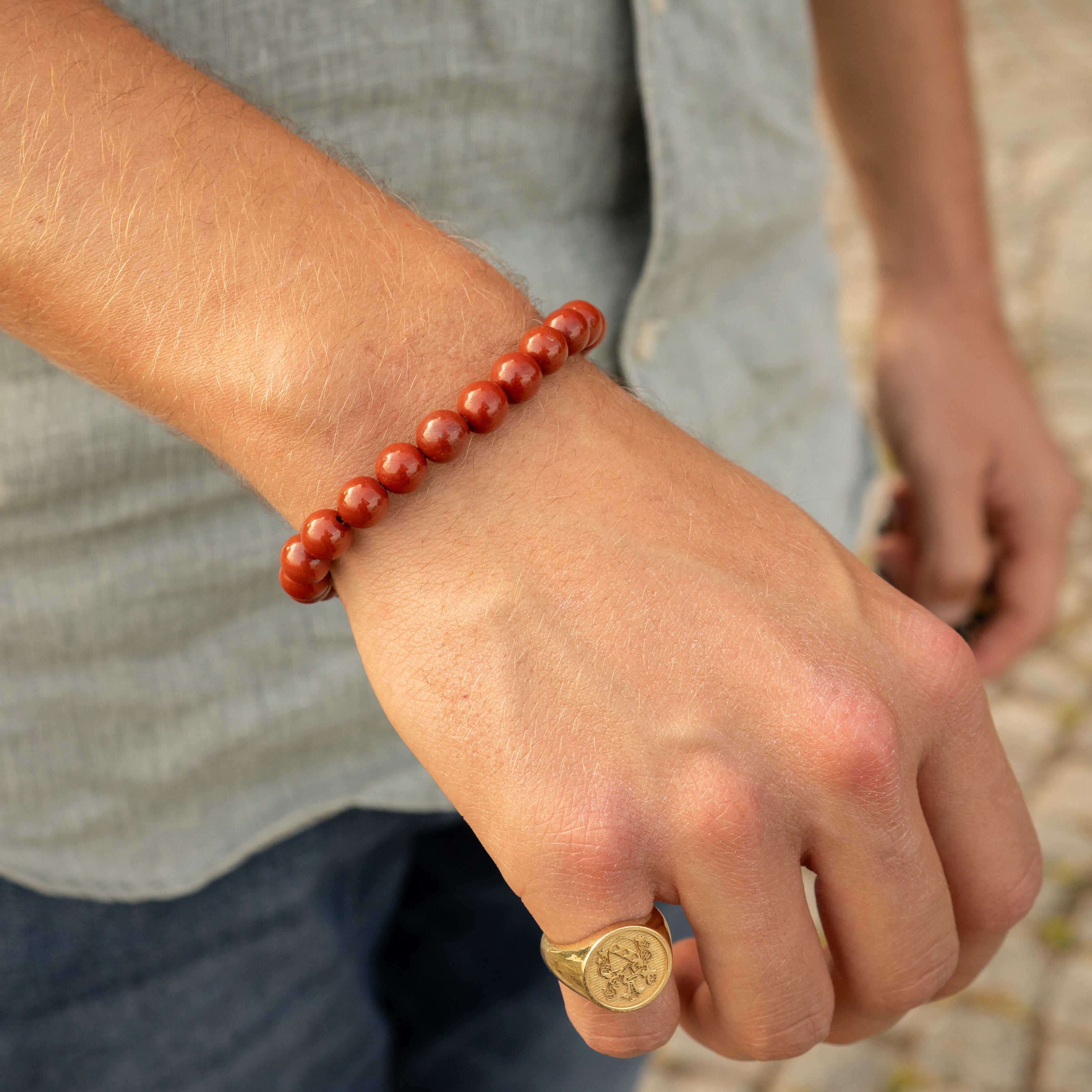 Carnelian Bead Bracelet