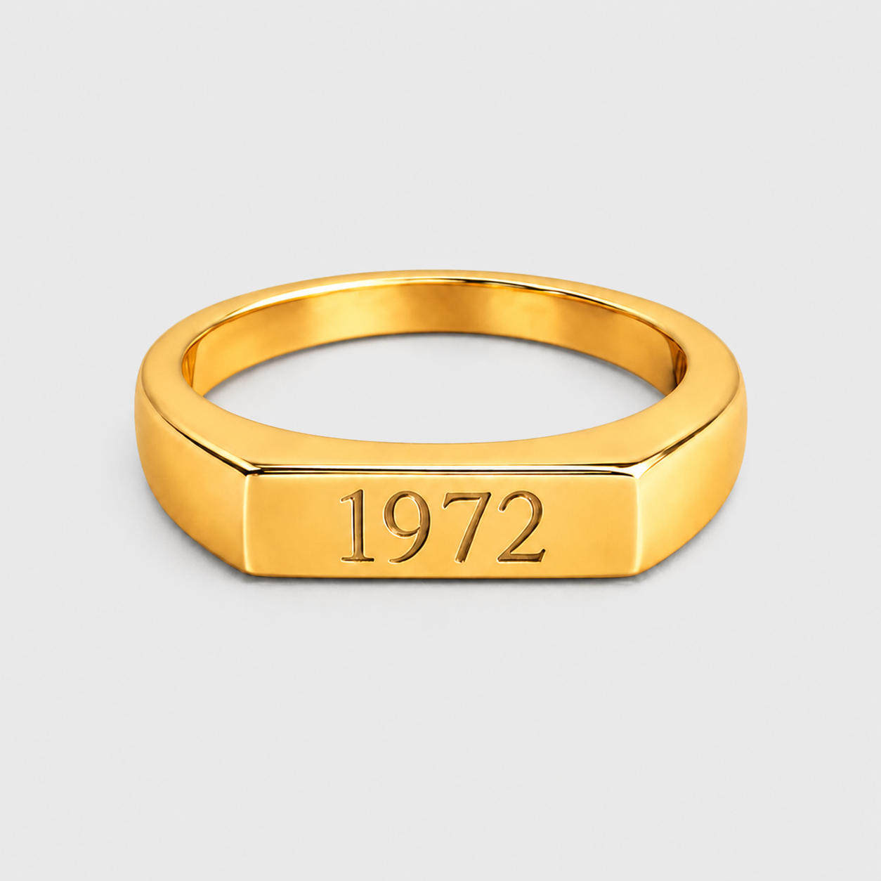 Anillo sello de plata de ley personalizado con iniciales grabadas