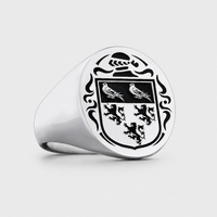 Personalized White Gold Plated Signet Ring