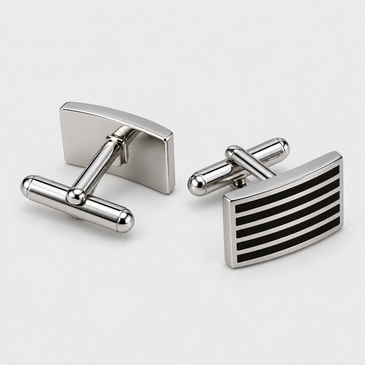 Black Striped Cufflinks