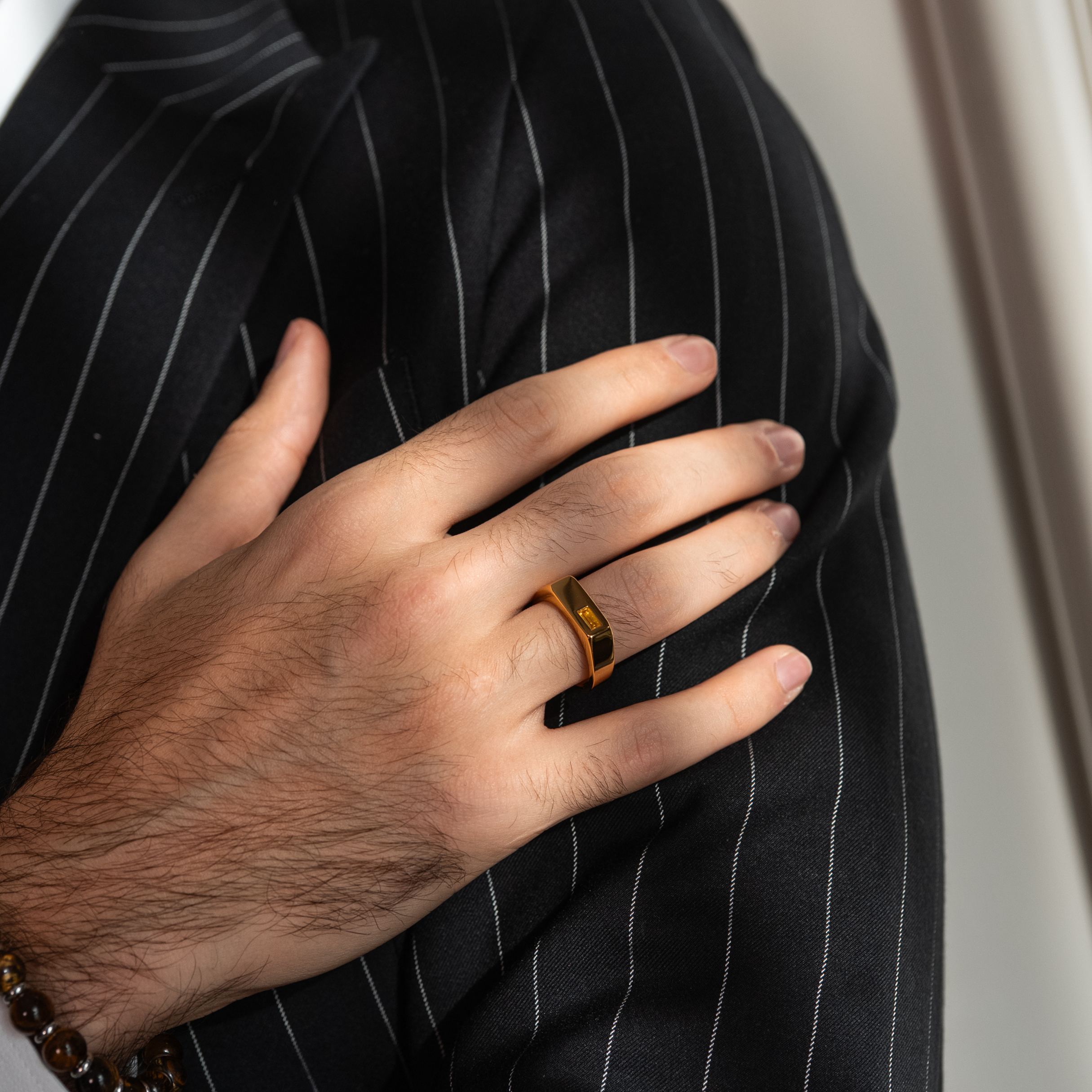 Chevalière en Turquoise Bleue