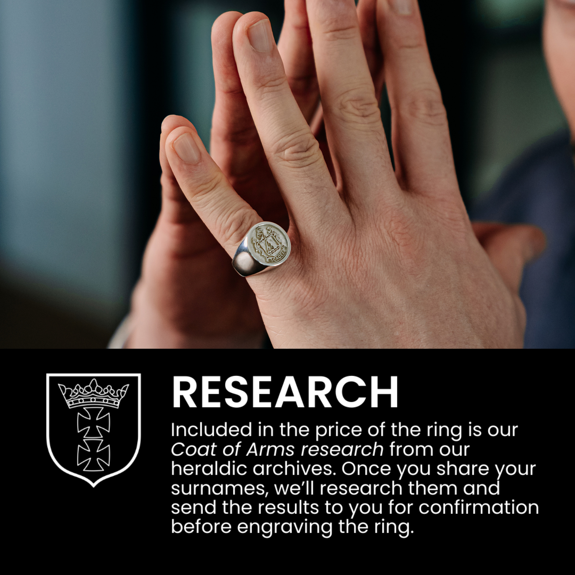 Personalized Silver Plated Signet Ring