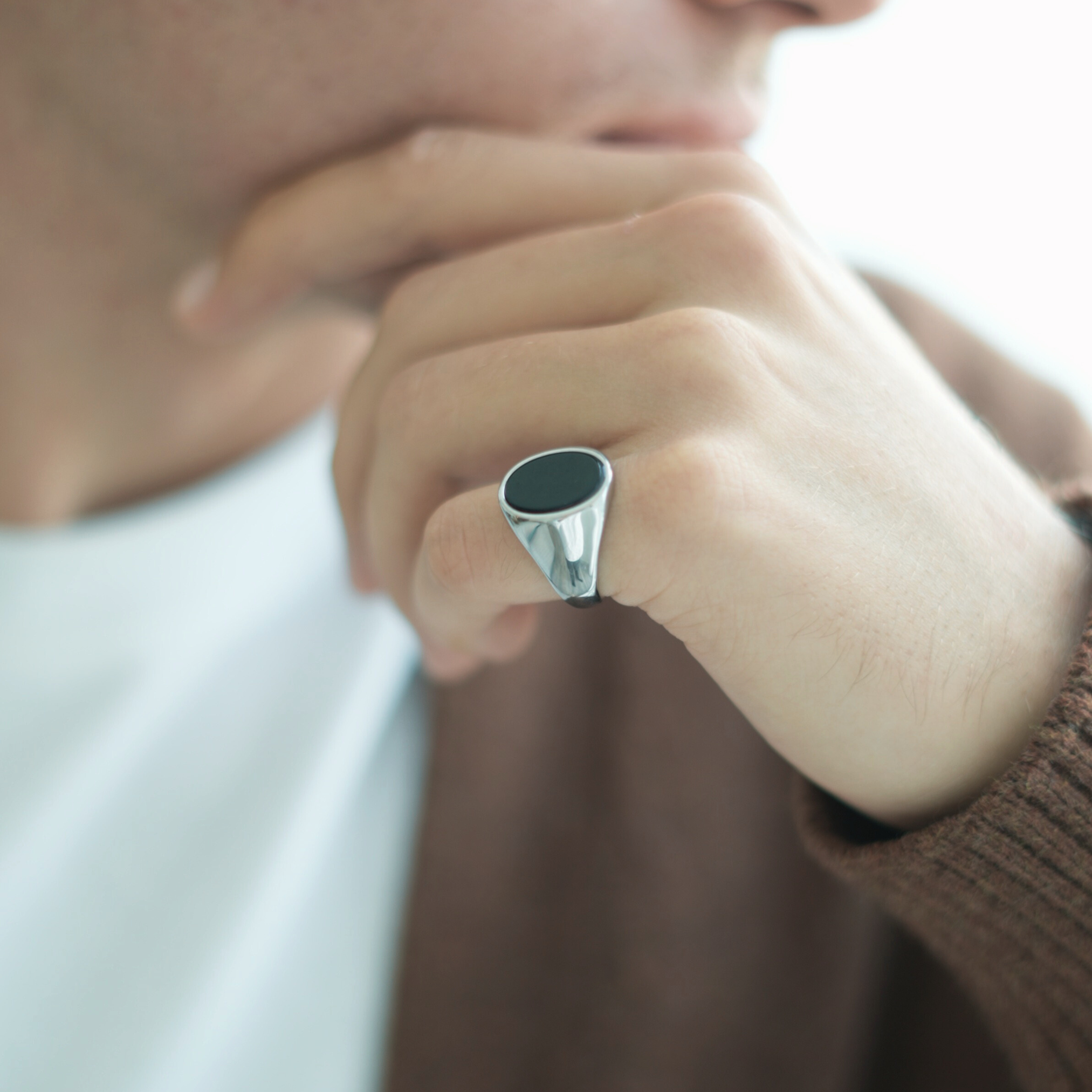 Black Stone Signet Ring