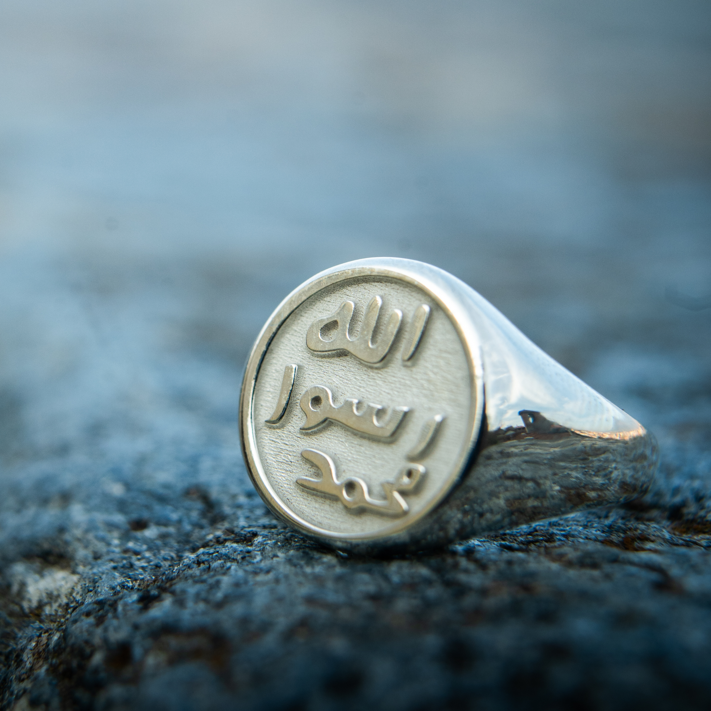 Chevalière Personnalisée en Argent Massif avec Blason