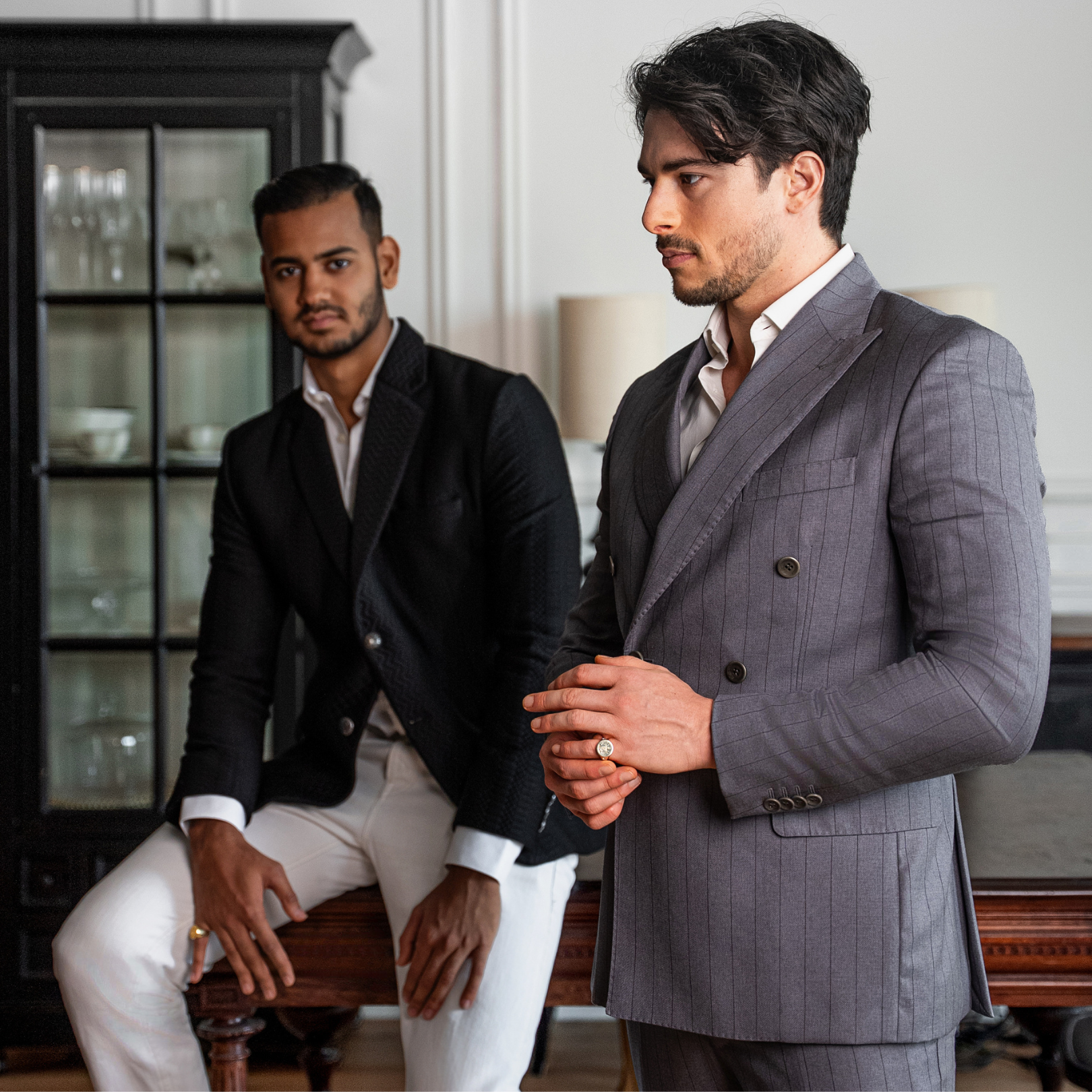 Personalized Gold Plated Signet Ring with Engraved Initials