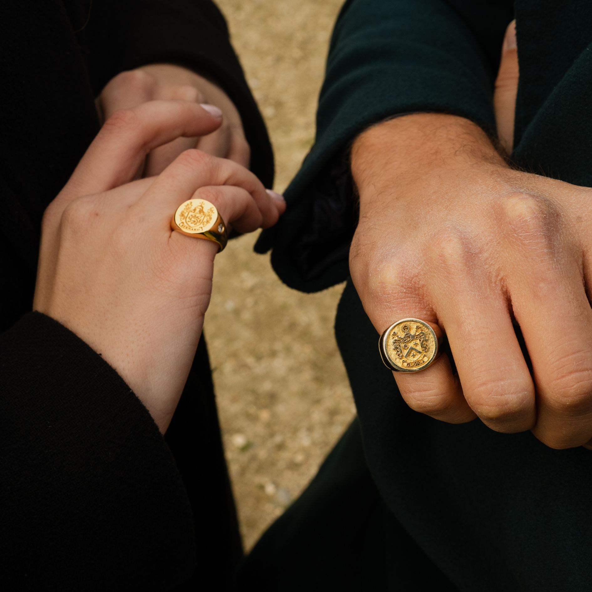 Personalized Gold Plated Signet Ring