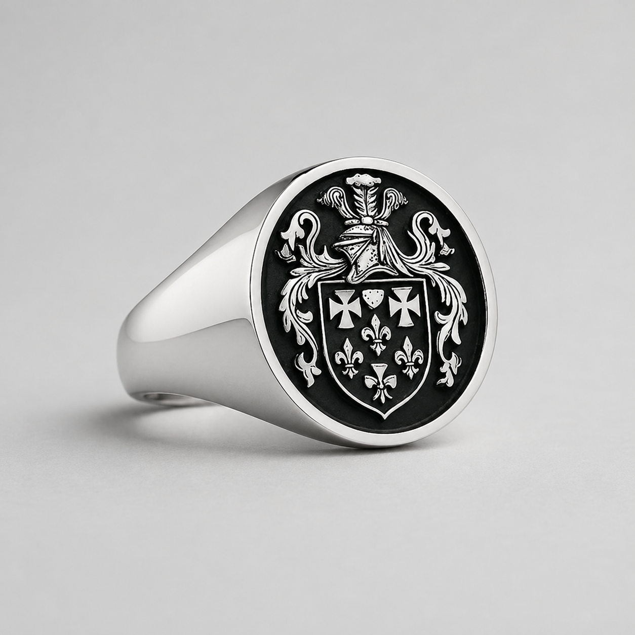 Personalized Silver Plated Signet Ring
