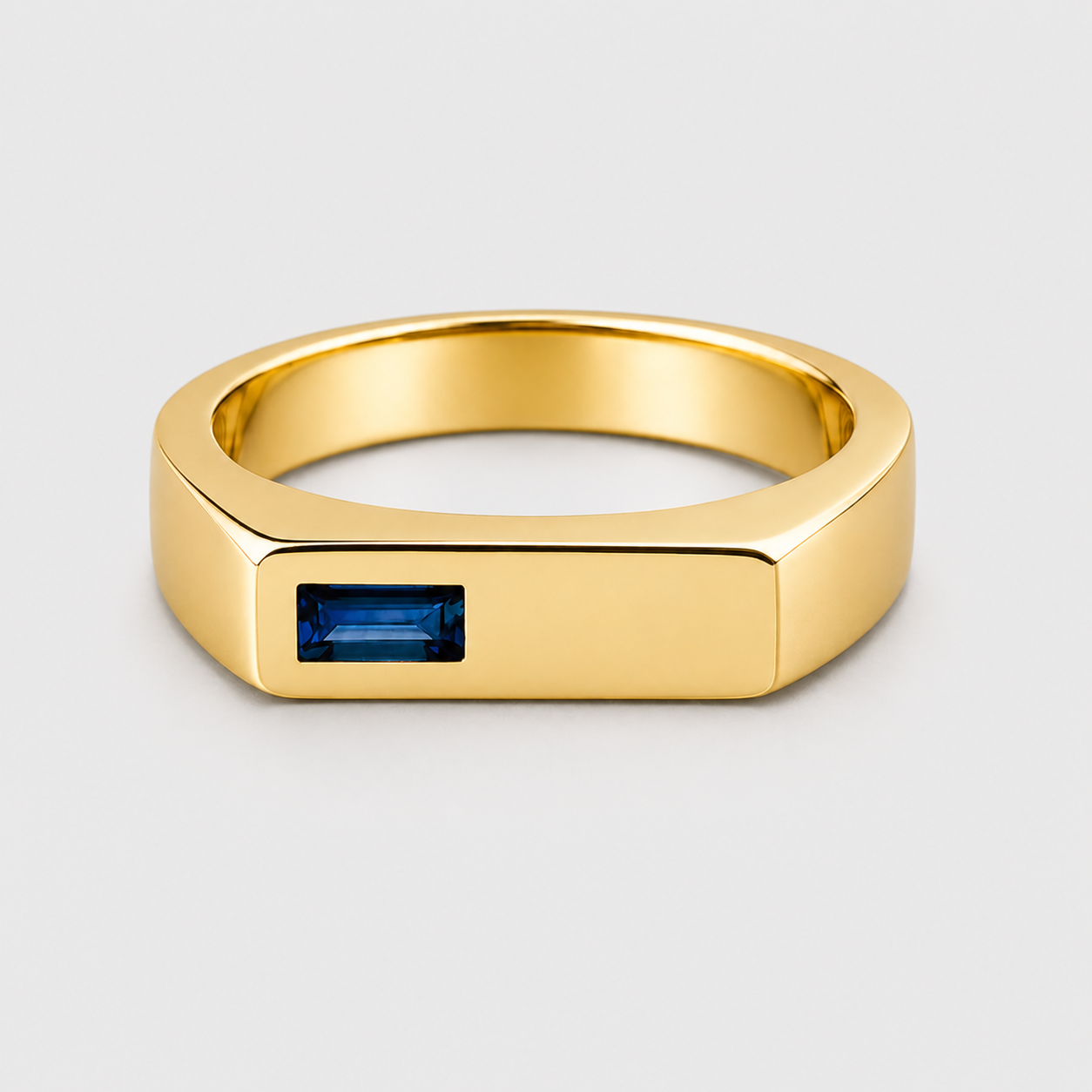 Anillo Sello Azul Turquesa