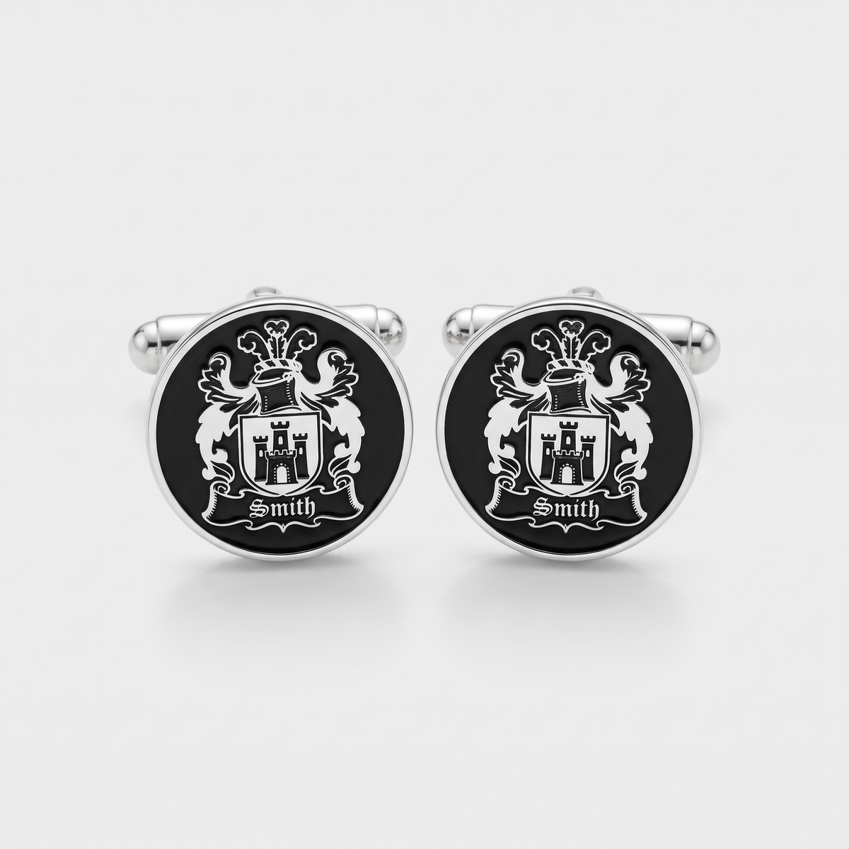 Chevalière personnalisée en argent massif avec blason
