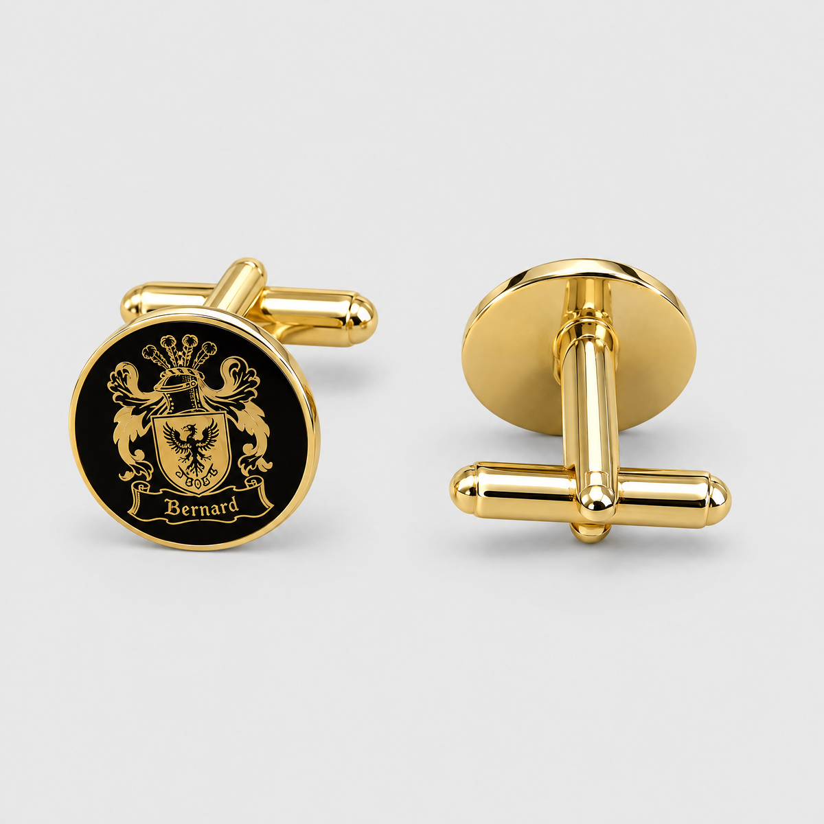 Chevalière personnalisée en argent massif avec blason