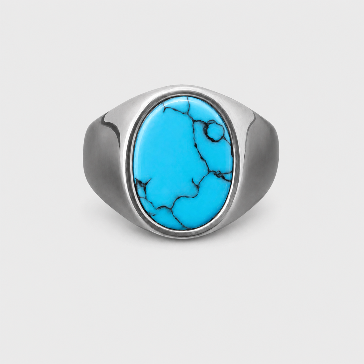 Turquoise Blue Signet Ring