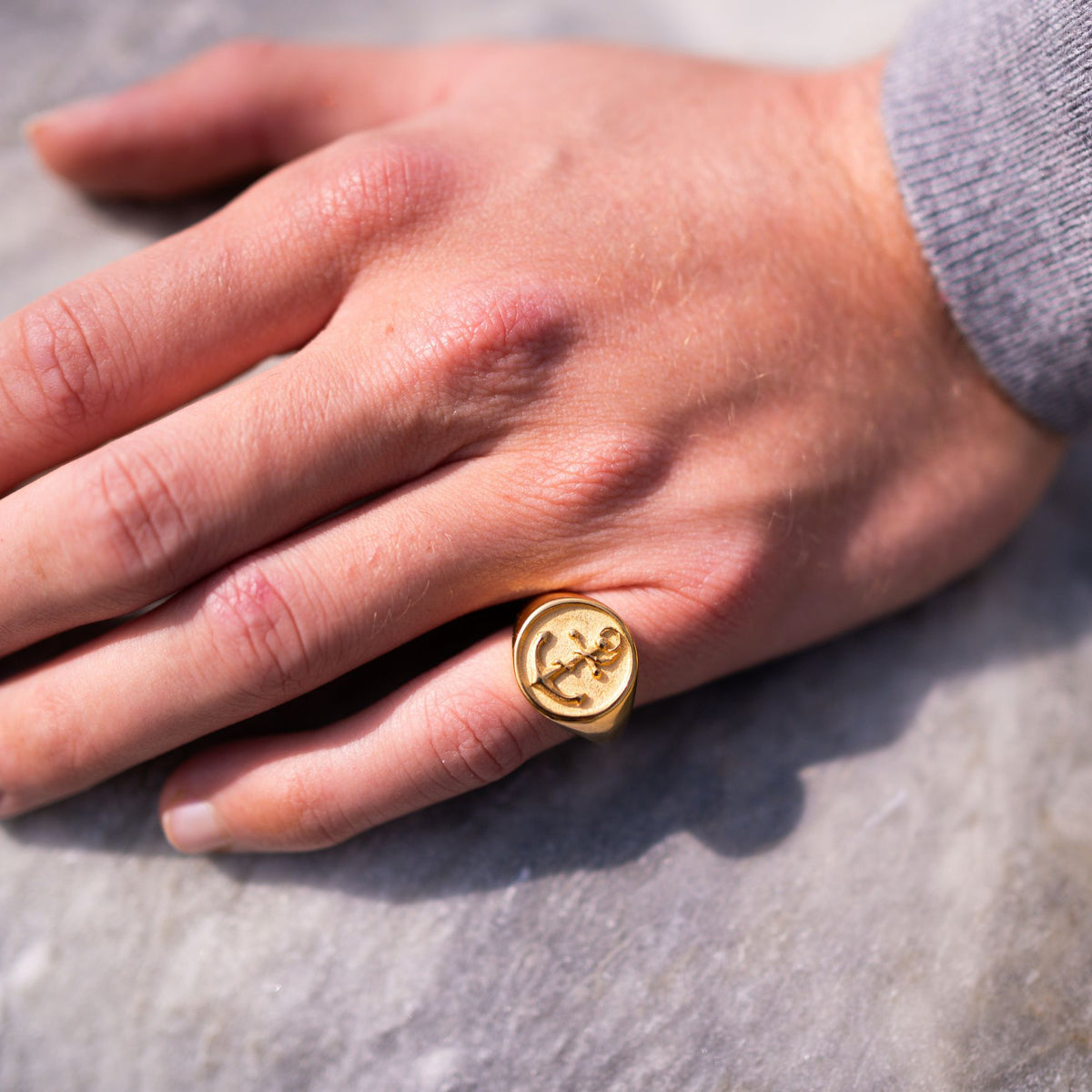 Anchor Signet Ring