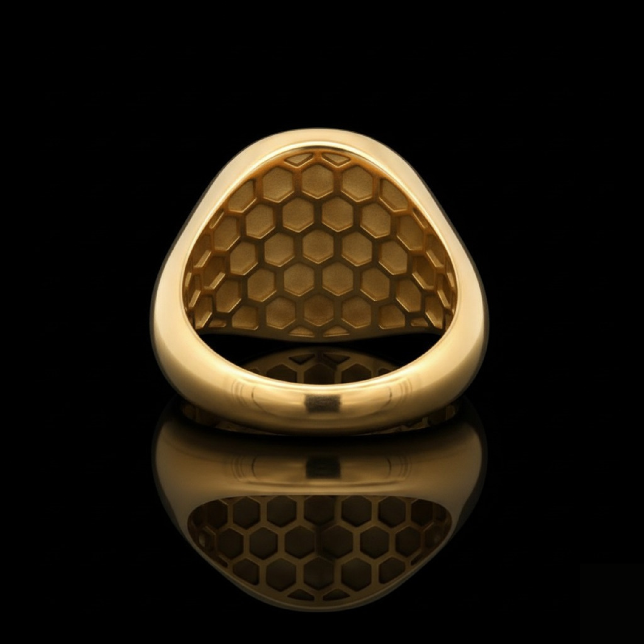 Personalized Solid Gold Coat of Arms Ring with Natural Diamonds