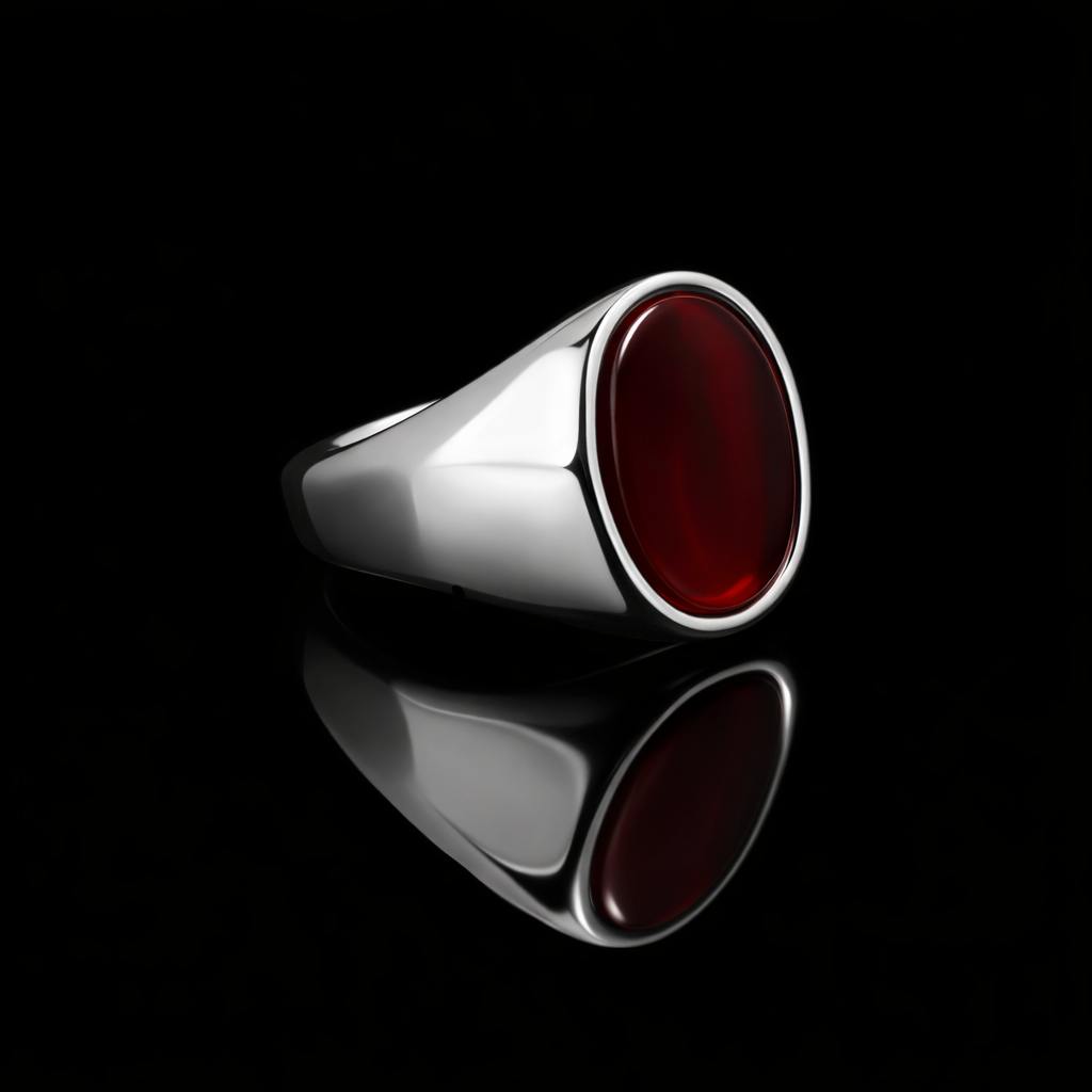 Anel de Sinete com Cornalina