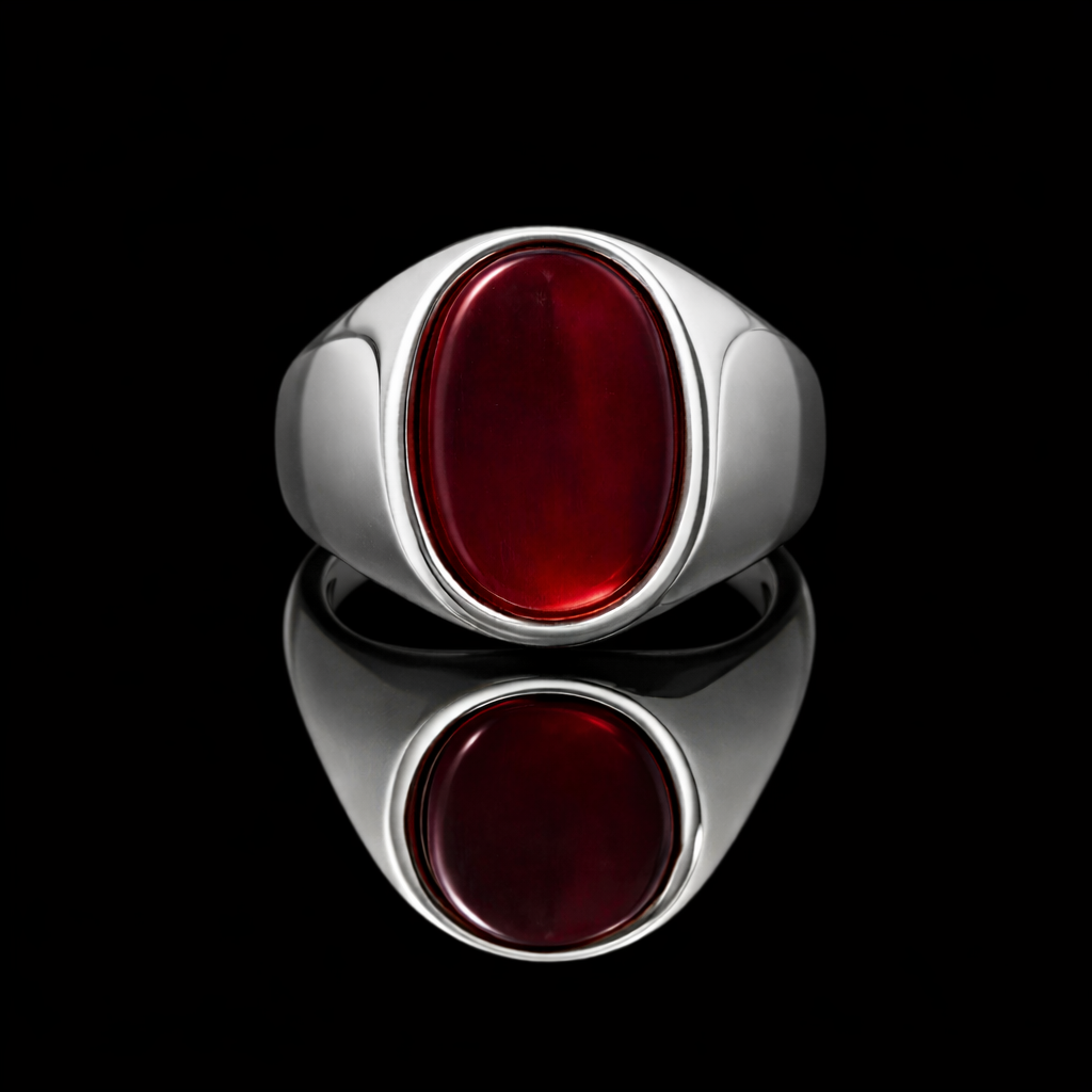 Anel de Sinete com Cornalina