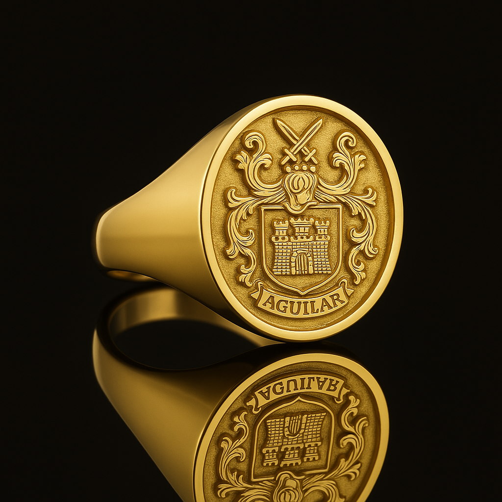 Personalized Gold Plated Signet Ring