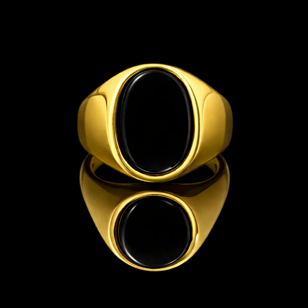 Black Stone Signet Ring