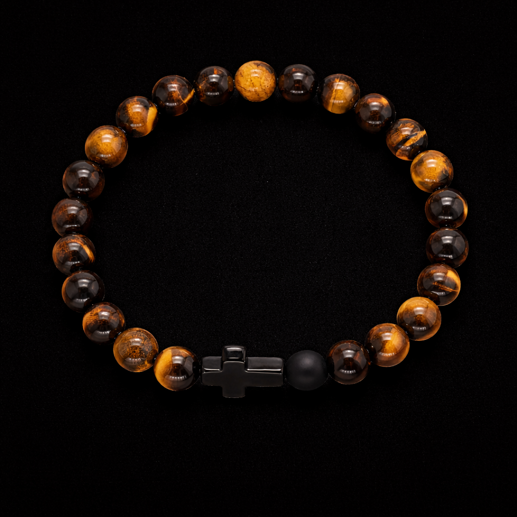"FAITH" Tiger Eye Pearls