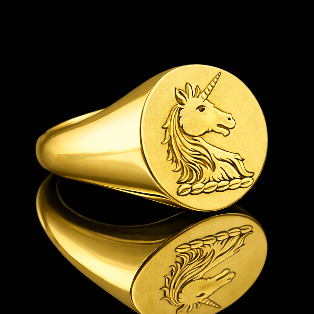 Unicorn Signet Ring
