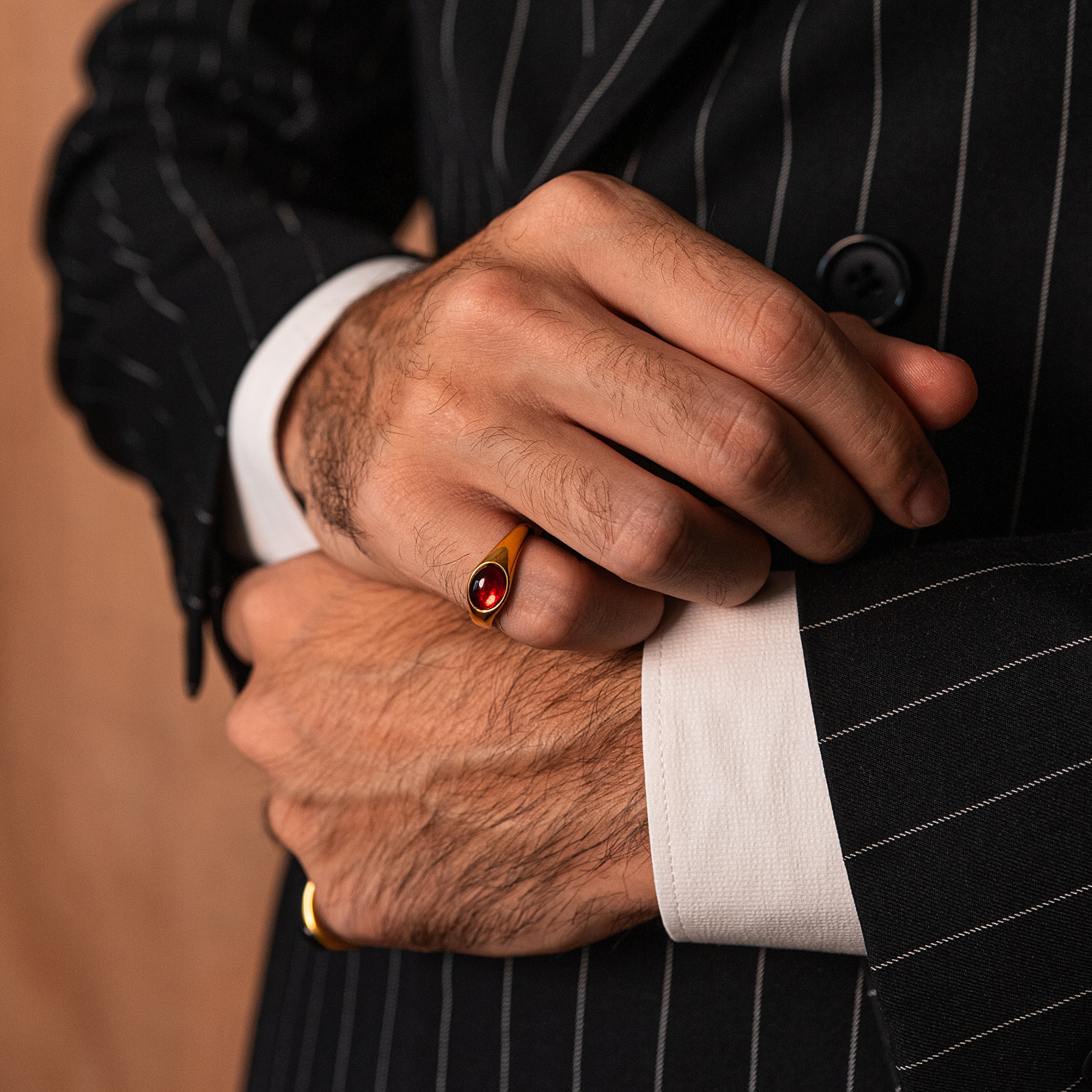 Oval Carnelian Pinky Ring