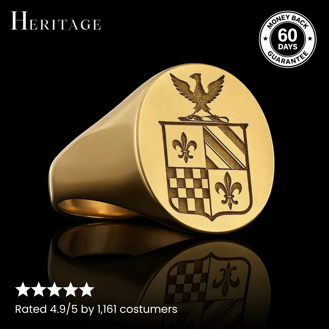 Personalized Gold Plated Signet Ring