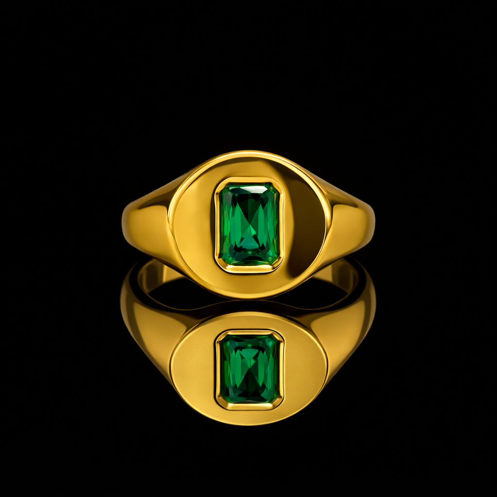 Emerald Signet Ring