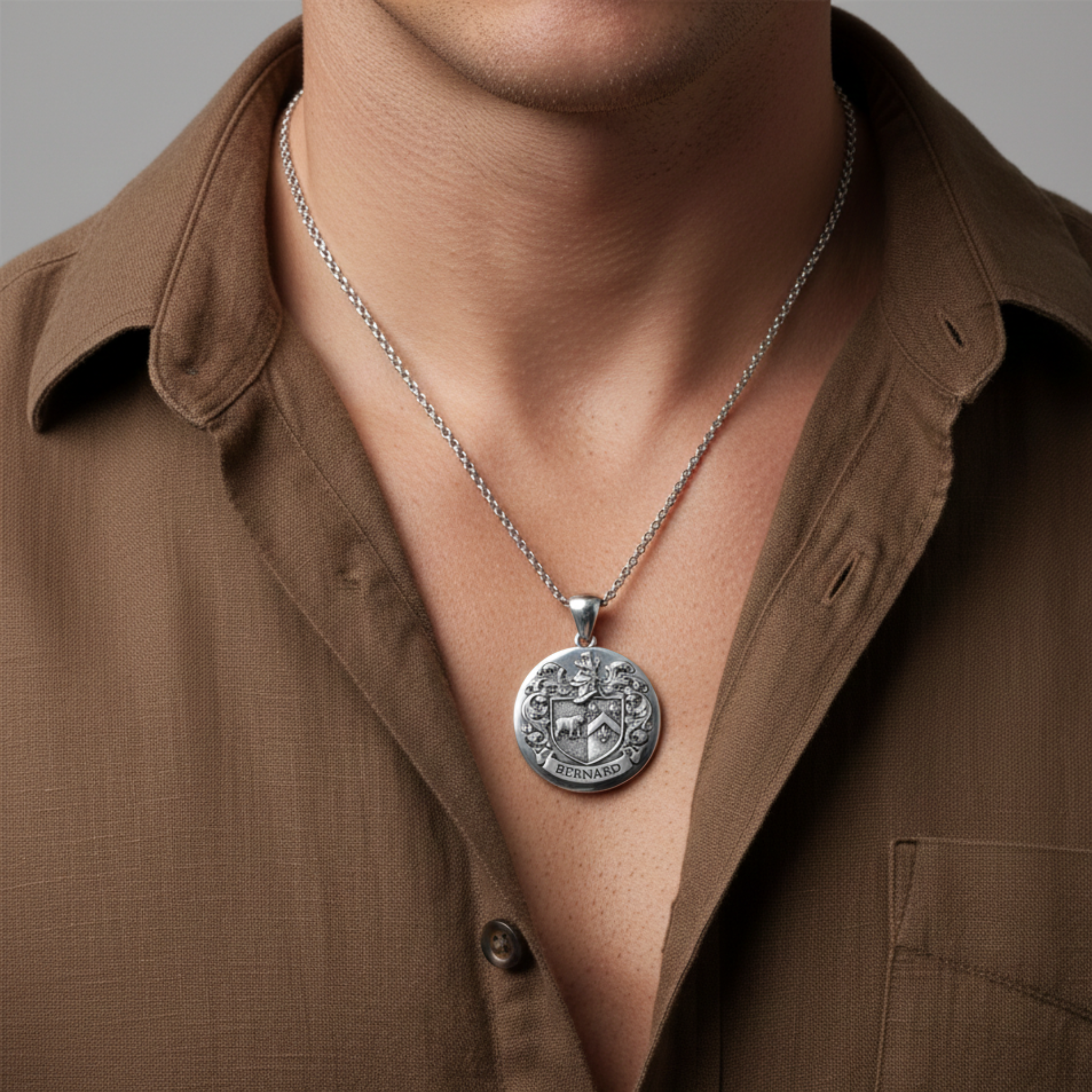 Personalized Coat of Arms Necklace