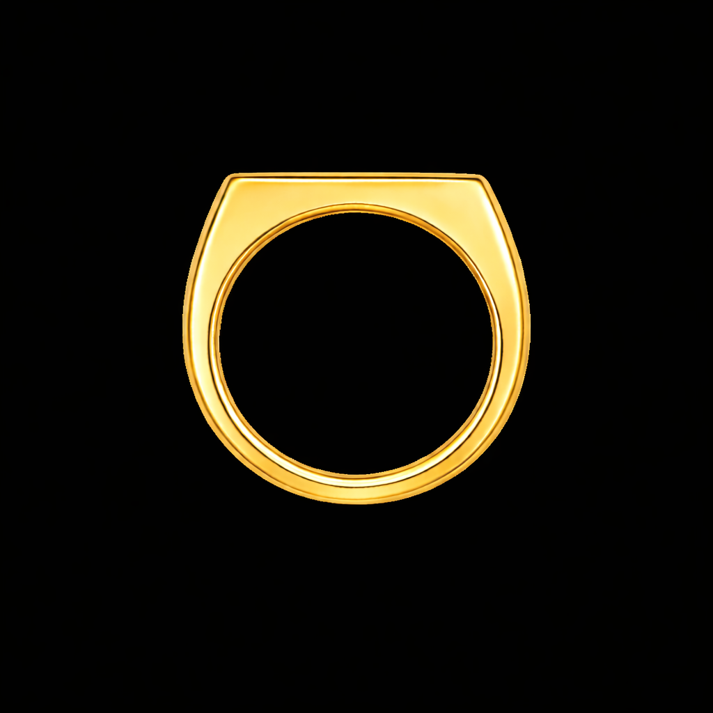 Personalized Gold Plated Square Signet Ring