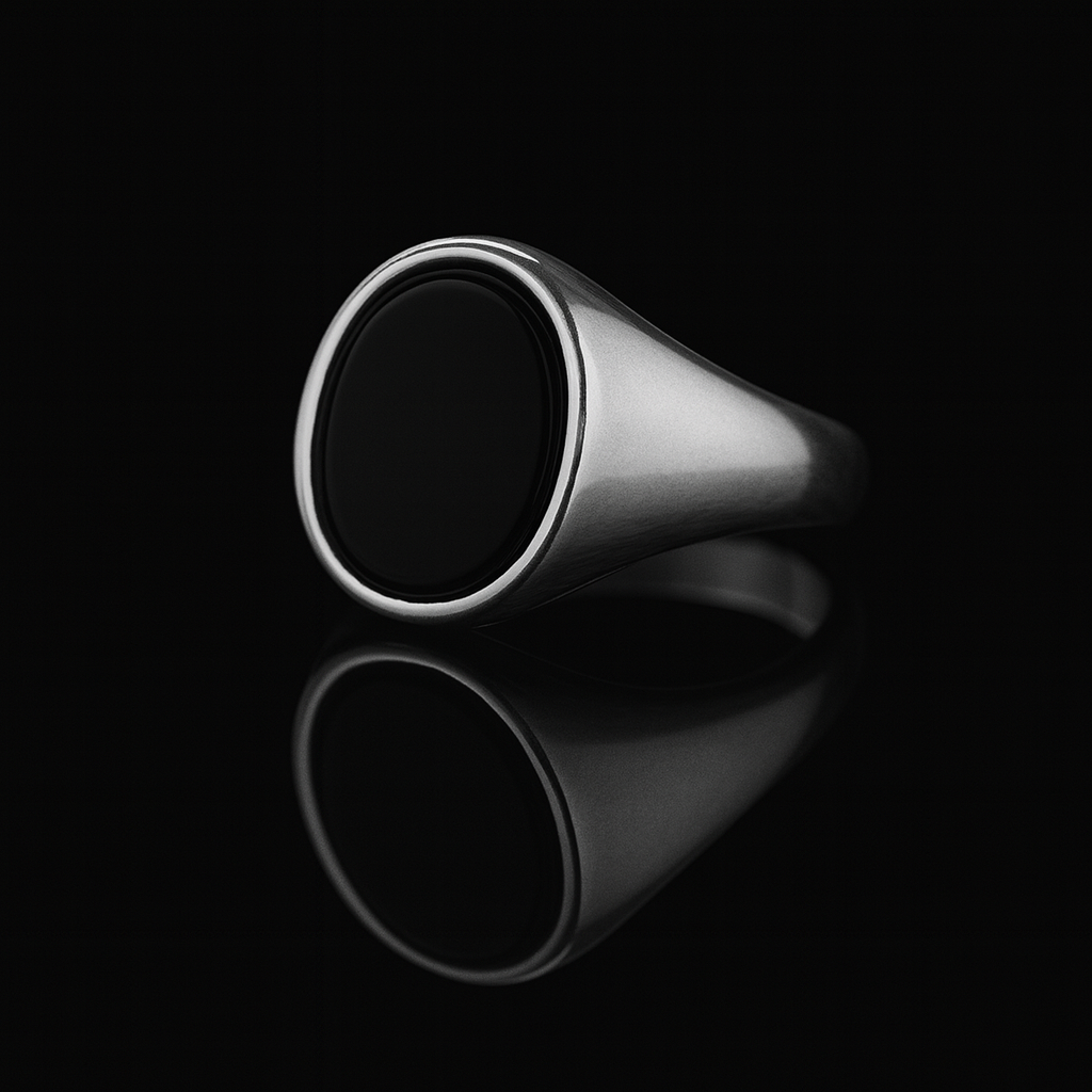 Black Stone Signet Ring