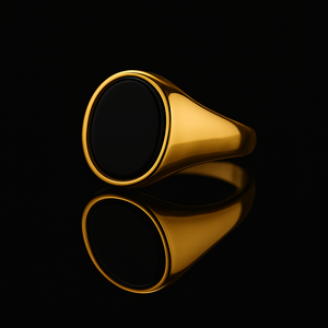 Black Stone Signet Ring