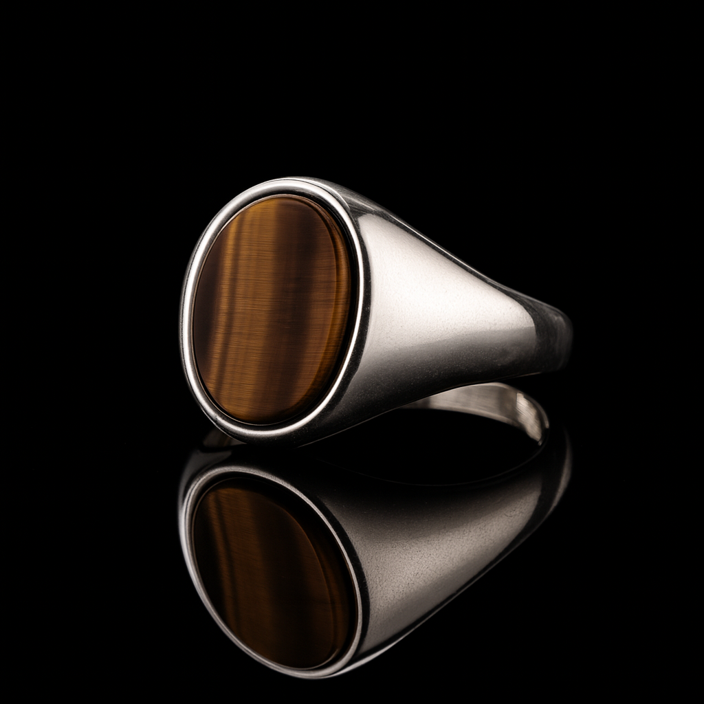 Tiger’s Eye Signet Ring