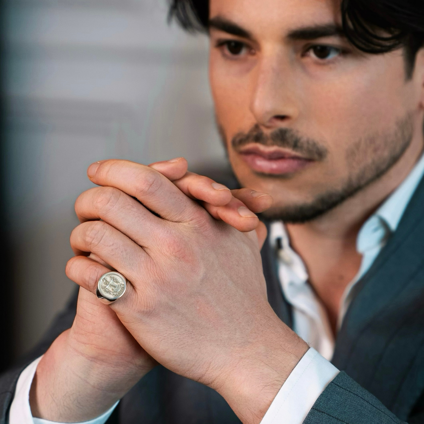 Personalized Coat of Arms Ring with 3D Effect