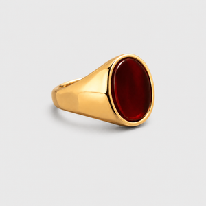 Anillo Sello de Cornalina