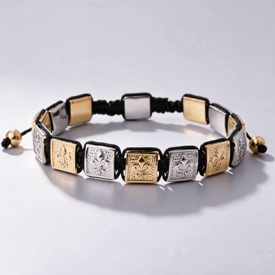 Fleur-de-Lis Tile Bracelet