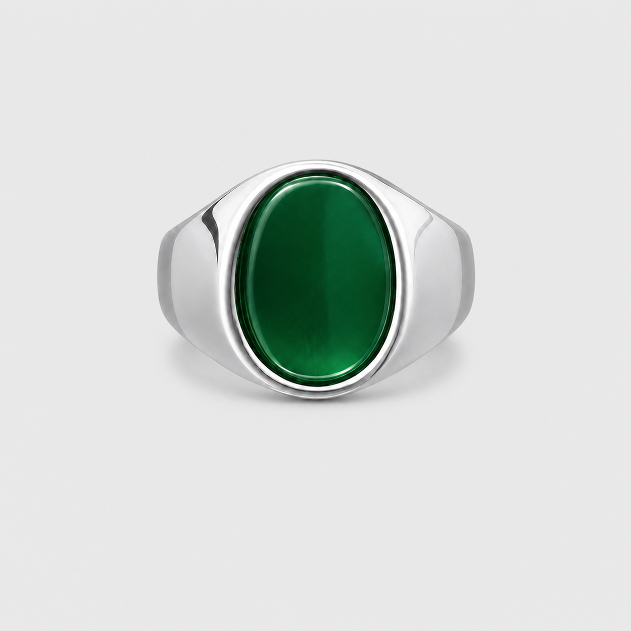 Green Stone Signet Ring