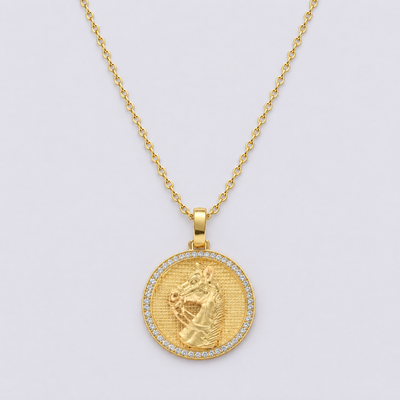Equestrian Medallion Necklace