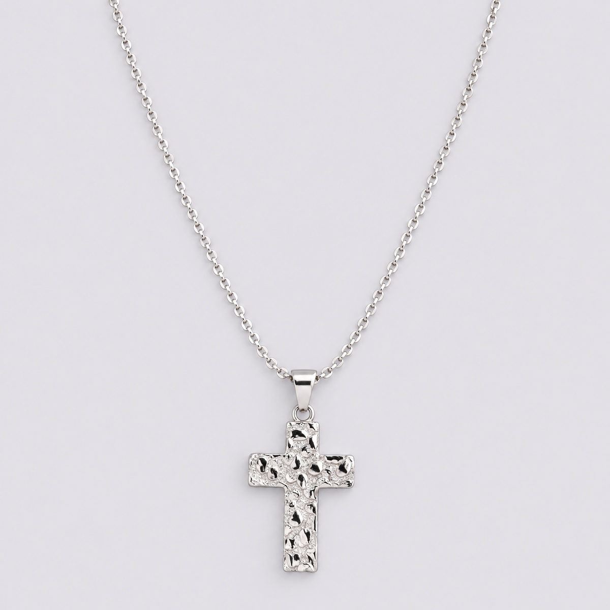 Hammered Cross Necklace (PRE-ORDER)
