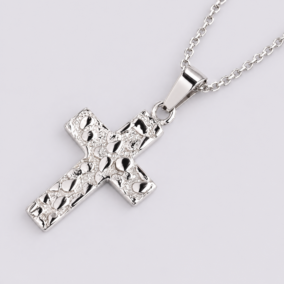 Hammered Cross Necklace (PRE-ORDER)