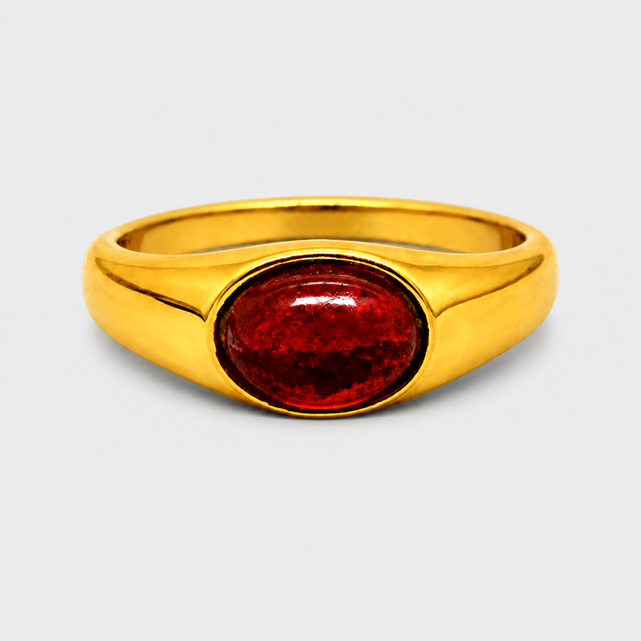 Anillo Sello Azul Turquesa